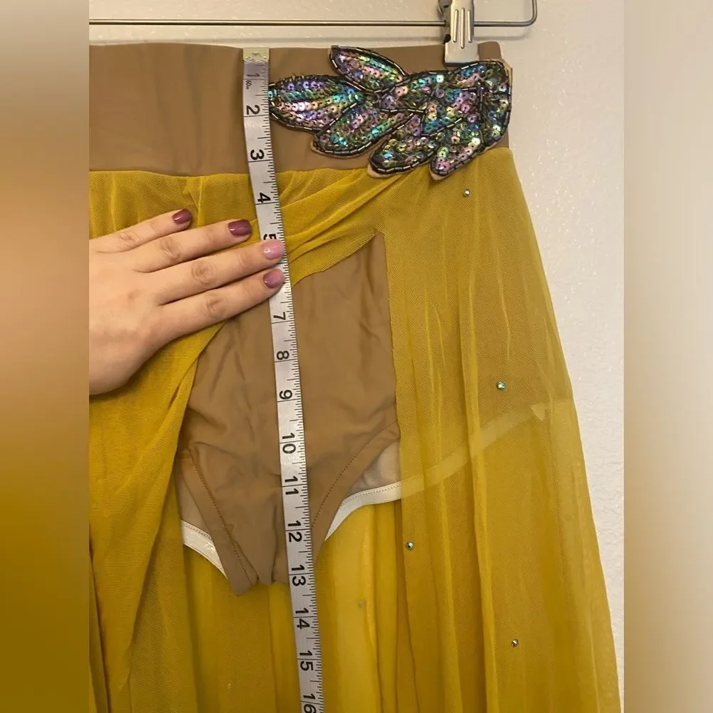 Revolution Tenth House 2 piece dance costume yellow ENIGMA TH21006 MA adult